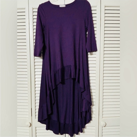 Chic High-Low Purple Dress - Picture 1 of 3